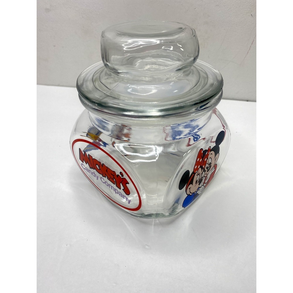 Walt Disney World Glass Candy Jar‎ Mickey's Candy Company Treat Jar Disney World